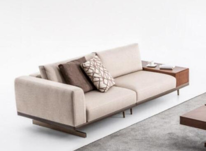 Beige Modern Two-seater Luxury Couch Sofa Living room furniture Couches Fabric