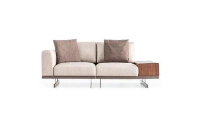 Beige Modern Two-seater Luxury Couch Sofa Living room furniture Couches Fabric