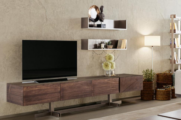 Modern, elegant TV wardrobe made from high-quality and durable wood