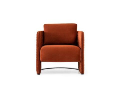 Armchair Wing Chair Cocktail Chair Seater Modern Fabric Red Design Seat