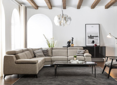 Modern Corner sofa Taupe L-shape Sofa Living Room Furniture Corner sofa Luxury new