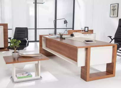 Chef Table Desk Brauner Office Tables Set Office Furnishings 3-piece Complete