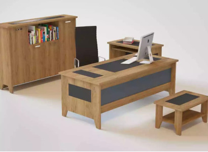 High-quality, elegant office set in a modern style made from sturdy wood