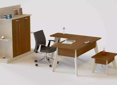 Corner desk Table Filing cabinet Coffee table Wardrobe Furniture Office 3pcs.