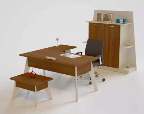 Corner desk Table Filing cabinet Coffee table Wardrobe Furniture Office 3pcs.