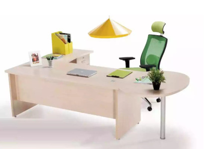 Modern Office exclusive r beige Corner desk Desk Chest of drawers 2 pcs.