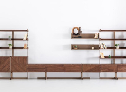 Modern Wall unit Wall units Display case TV cabinet Shelf Living room Furniture Wood new