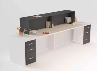 Luxurious reception desk in a modern style made from high-quality materials