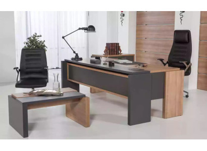 Desk Set Filing cabinet Wardrobe with Coffee table Office Furnishings 3pcs.