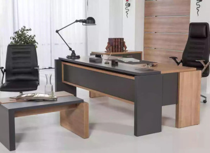 Desk Set Filing cabinet Wardrobe with Coffee table Office Furnishings 3pcs.