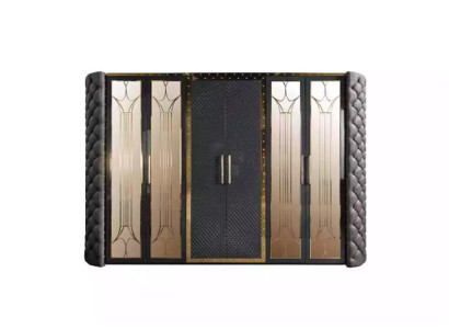 Wardrobe Wardrobe Chesterfield Designer Cabinets Upholstered 315cm