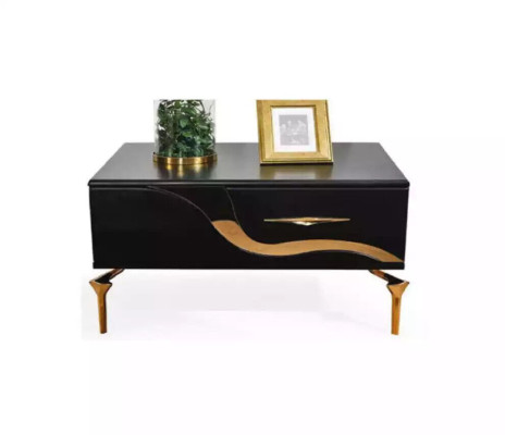 Luxury Bedroom Set Bed Bedside table Gold Dressing table Bedside tables 5 pieces