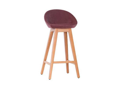 Modern Purple Chair Designer Bar Stool Wooden Chair Stylish Luxury Furniture Stool