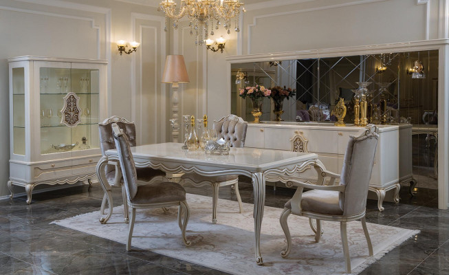 Classic r 7-piece stylish dining room garnitu