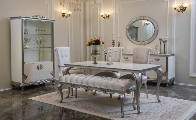 Display case Luxury Wood Cabinets Italian Furniture Living room Sideboard Glass