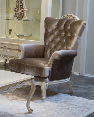 Luxury Design Armchair Classic r Throne Armchair Living room chesterfield new