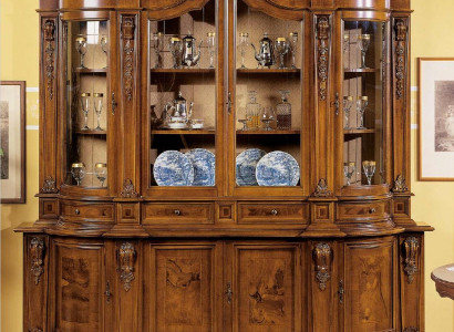 Display cabinets Solid Wood Glass Wardrobe Real wood Display case Living room Furniture Sideboard