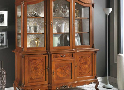 Showcases Glass Wardrobe Display case Living room Wood Sideboard Italian Furniture Shelf