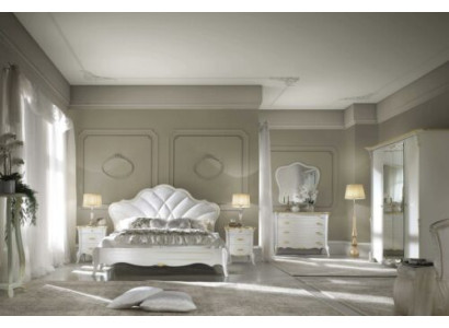 Bedroom Set Baroque Bed Bedside table Chest of drawers Bed Furniture 6pcs. Solid wood