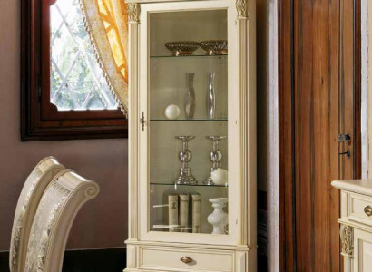 Corner Display case Glass Wardrobe Living room Showcase 1 door Showcases Baroque Rococo new