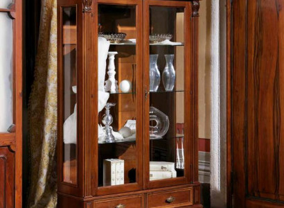 Display case Glass Wardrobe Living room Shop window 2 doors Showcases Baroque