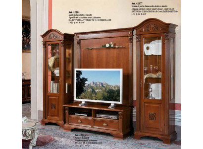 Classic Living Wall Solid wood Living room Display case Sideboard TV cabinet Shelf Walls Wardrobe 4pcs.