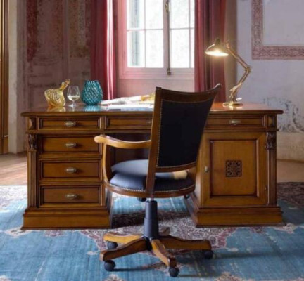 Luxury Washington Office Set Italian Furniture Office 3-piece. Baroque Rococo Solid wood