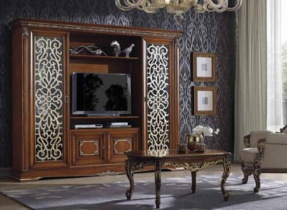 Designer Living room TV wall unit Media wall TV wall TV cabinet Wall unit Solid wood