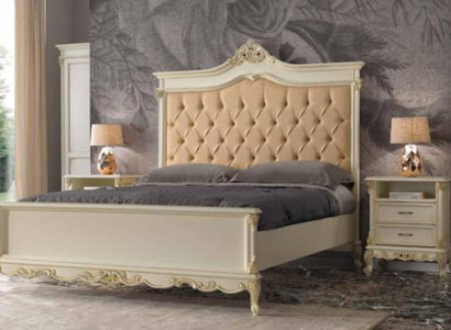 Bed Chesterfield Design Luxury Hotel Beds Solid wood 180x200 Sleep Room Italy Furniture
