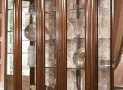 Display case Showcases Wardrobe Glass cabinet Living room Shelf Baroque Rococo Real Wood