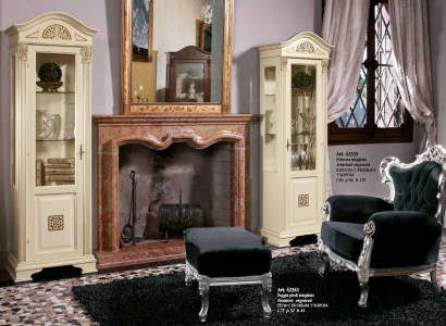 Elegant display case antique style wardrobe shop window living room glass new solid wood