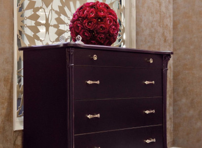 Chest of drawers with 4 drawers Sideboard Sideboard Wood Wardrobe Sideboard Chests of drawers Purple