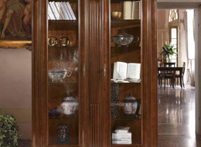 Display case Glass Wardrobe Living room Showcase 2-door showcases Baroque Rococo Solid wood