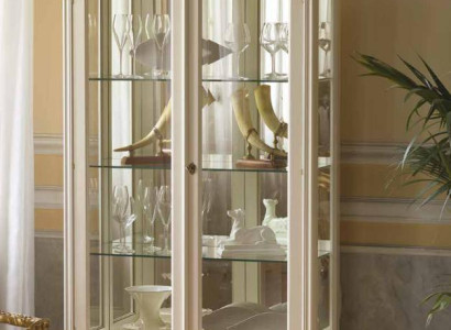 Display case Wardrobe Showcases Living room Solid wood Cabinets Design Baroque Rococo White new