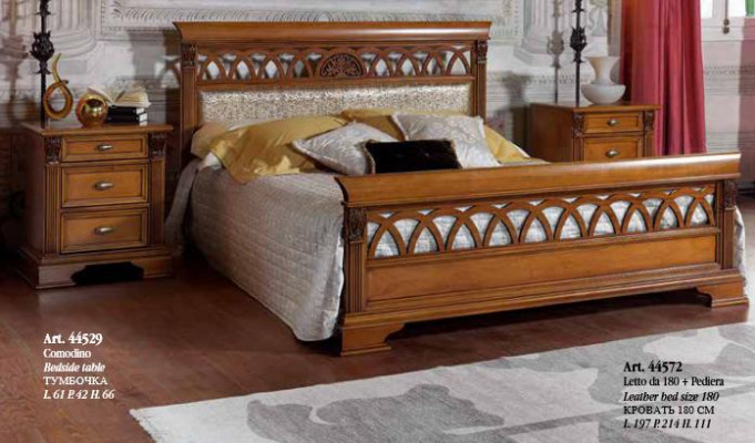Bed Double Hotel Antik Beds 2x Bedside table Bedroom 3pcs Baroque Rococo Solid wood