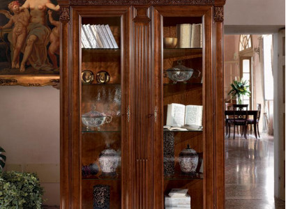 Classic Display case Wardrobe Display cabinet Glass cabinet Baroque Rococo Solid wood