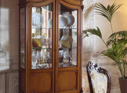 Elegant display case antique style baroque rococo living room classic glass wardrobe