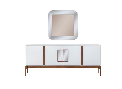 Luxury Dining room Set Sideboard Mirror 2 pcs Modern Dining set Chest of drawers