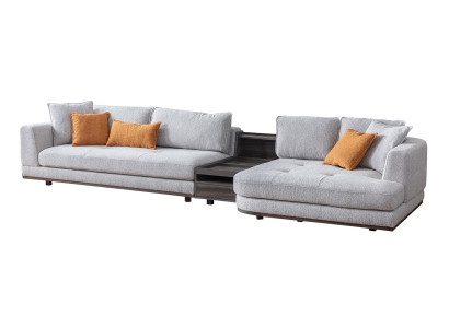 exclusive Corner sofa L-shape Gray Living room Corner suite Couch Sofa Upholstery