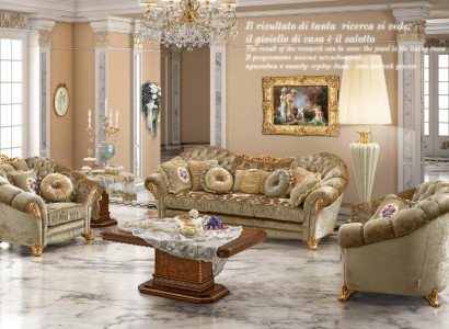 Sofa set Living room Three-seater Couch Furniture Upholstered Sofas Bizzotto 3+2