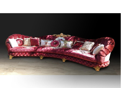 Designer Sofa Corner sofa Living landscape Round Couch Velvet Couch Sofa Corner sofa Italy