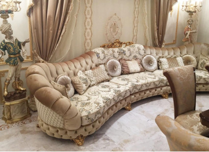 Living landscape Corner sofa Round Couch Seat Upholstery Sofa Luxury Furniture Sofas Italy