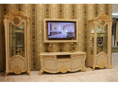 Design Wall unit Sideboard 2x Wardrobe TV cabinet Lowboard Sideboard 3 pcs. Set display case