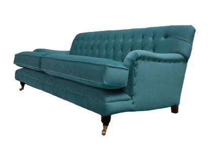 Designer Sofa 3 Seater Chesterfield Couch Upholstery Seat Three Seater Textile