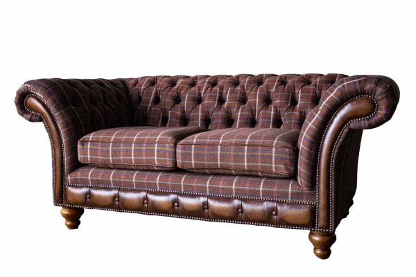 Chesterfield Two-seater Furniture 2 Seater Sofa Couch Upholstery Lounge Couches