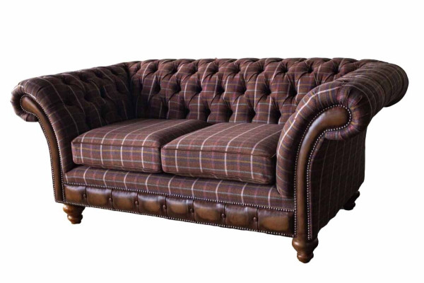 Chesterfield Two-seater Furniture 2 Seater Sofa Couch Upholstery Lounge Couches