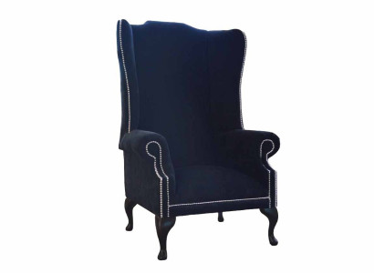 Chesterfield Wing Chair Design Luxury Fabric Sofas Textile 1 Seater Upholstery