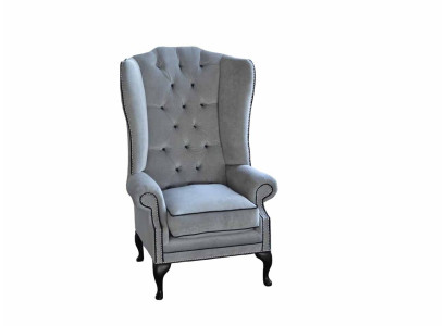 Wing Chair Chesterfield 1 Seater Armchair Textile Upholstery Sofa Couch new