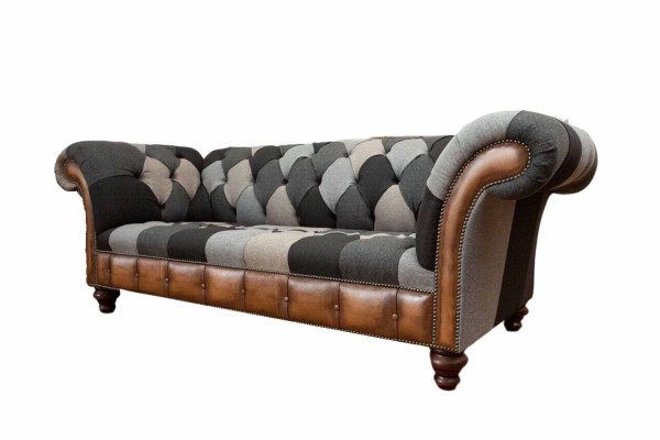 Chesterfield 3 Seater Couch Upholstery Textile Couches Living room Sofa new