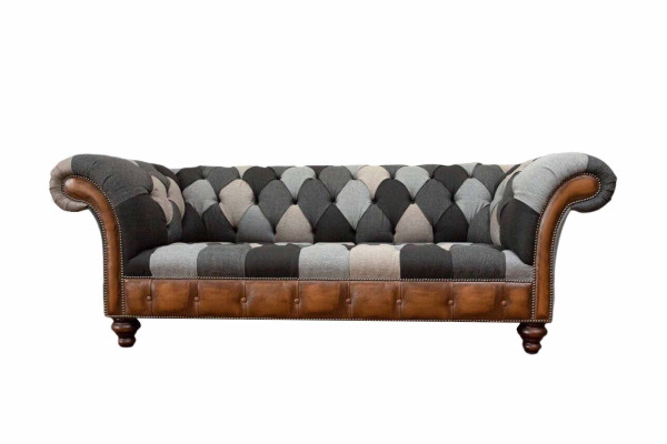 Chesterfield 3 Seater Couch Upholstery Textile Couches Living room Sofa new